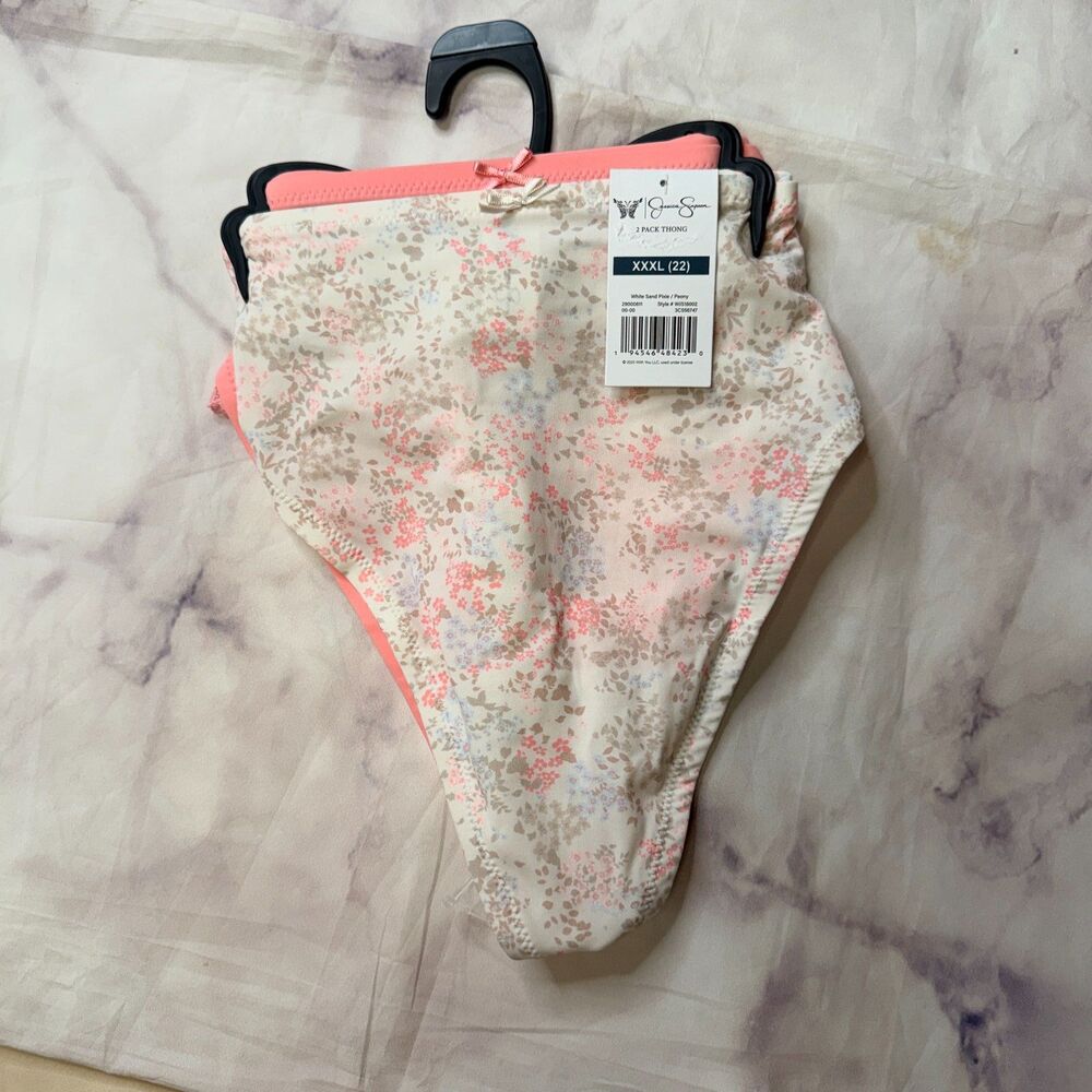 Jessica Simpson Women's Lace Micro Thong, 2-Pack